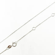 025R01T5J080WG18K. 18K White Solid Gold Cable Chain